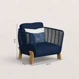Modern Outdoor Sofa with Rope Weave Sides