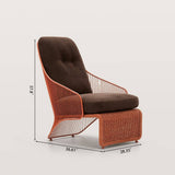 Sculptural Outdoor Lounge Chair with Woven Rope Frame