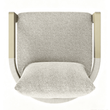 Outdoor Dining Chair with Curved Back for Garden