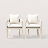 Outdoor Dining Chair with Curved Back for Garden