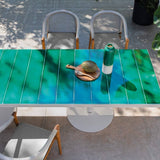 Modern Outdoor Dining Chair with Woven Rope Back