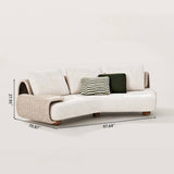 Modern Outdoor Sofa with Woven Rope Frame