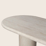 Modern Outdoor Dining Table with Double Pedestal Base