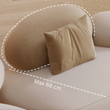 Pebble Shaped Fabric Sofa Set Deep Seat Couches