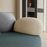 Pebble Shaped Fabric Sofa Set Deep Seat Couches