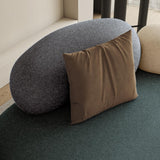 Pebble Shaped Fabric Sofa Set Deep Seat Couches