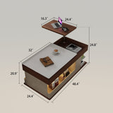 Modern Lift Top Coffee Table with Hidden Storage