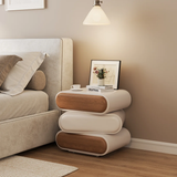 Modern Minimalist Nightstand with 3 Wooden Drawers