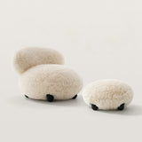 Modern Plush Lounge Chair High Back Lazy Sofa