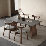 Modern Rectangle Dining Table Set Wooden Base Desk Set