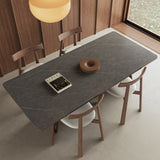 Modern Rectangle Dining Table Set Wooden Base Desk Set