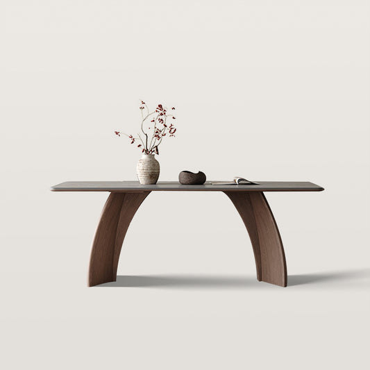 Modern Rectangle Dining Table Set Wooden Base Desk Set