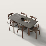 Modern Rectangle Dining Table Set Wooden Base Desk Set