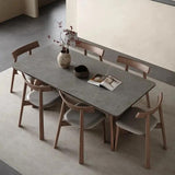 Modern Rectangle Dining Table Set Wooden Base Desk Set