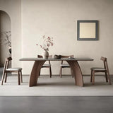 Modern Rectangle Dining Table Set Wooden Base Desk Set