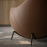 Modern Single Sofa Chair Leather Upholstered Armchair