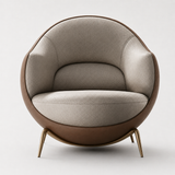 Modern Single Sofa Chair Leather Upholstered Armchair