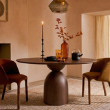 Mid Century Dining Table Set With 360° Rotating Lazy Susan