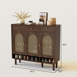 Brown Solid Wood Shoe Storage Cabinet