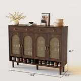 Brown Solid Wood Shoe Storage Cabinet