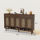 Brown Solid Wood Shoe Storage Cabinet