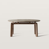 Wood Slate Walnut Extendable Dining Table