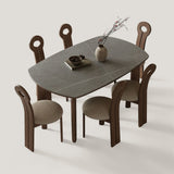 Wood Slate Walnut Extendable Dining Table