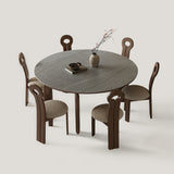 Wood Slate Walnut Extendable Dining Table