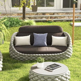 Modern Woven Textilene Rope Outdoor Sofa