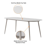 Modern Dining Table Outdoor 6 Person Oval Patio Furniture