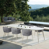 Modern Dining Table Outdoor 6 Person Oval Patio Furniture