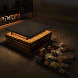 Modern Coffee Table Storage Cabinet With Light