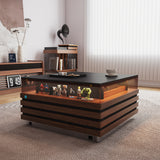 Modern Coffee Table Storage Cabinet With Light