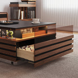 Modern Coffee Table Storage Cabinet With Light