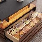 Modern Coffee Table Storage Cabinet With Light