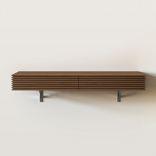 Multi Functional Floating Wall Shelf with Drawers