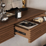 Multi Functional Floating Wall Shelf with Drawers