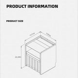 Modern Nightstand Wood Bedside Table with Lights