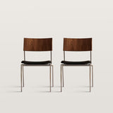 Leather Dining Chair with Ergonomic Design and Steel Frame