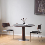 Leather Dining Chair with Ergonomic Design and Steel Frame