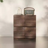 Vintage Bedside Table Cabinet with Wave Pattern