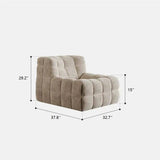 Corduroy Waffle Single Leisure Sofa Chair For Living Room