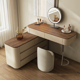 Adjustable Makeup Vanity Integrated with Bucket Cabinet