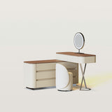 Adjustable Makeup Vanity Integrated with Bucket Cabinet