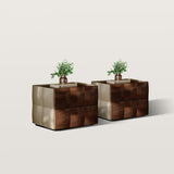 Bedroom Nightstands with Wavy Drawer Door