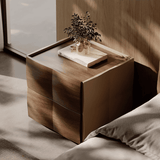 Bedroom Nightstands with Wavy Drawer Door