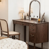 Vintage Makeup Vanity with Carved Craftsmanship