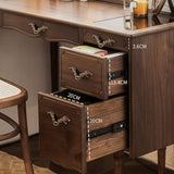 Vintage Makeup Vanity with Carved Craftsmanship