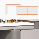 Modern Makeup Vanity with Large Capacity Cabinet