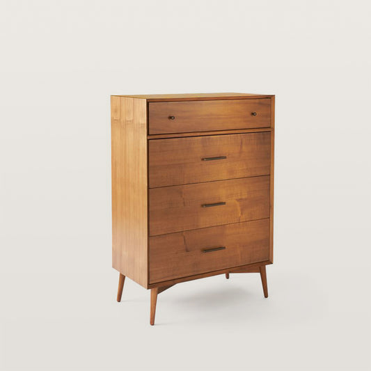 Light Brown Dresser Storage Cabinet with 4 Drawers